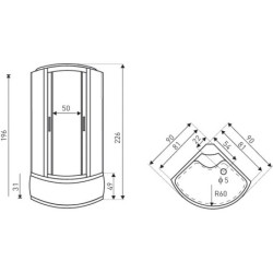 Kabina z hydromasażem Silver Prime 90 – zdjęcie 3