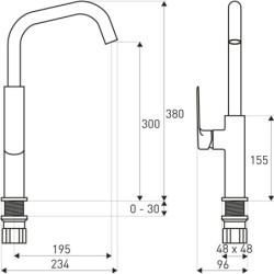 Bateria zlewozmywakowa Maroko MA 25 Black – zdjęcie 3
