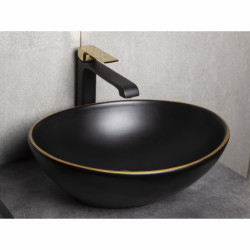 Umywalka nablatowa KR-707 BL/G (czarno-złota) – zdjęcie 3