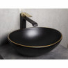 Umywalka nablatowa KR-707 BL/G (czarno-złota) – zdjęcie 3
