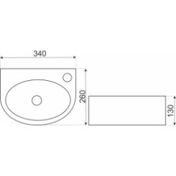 Umywalka nablatowa KR-601