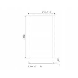 Ścianka prysznicowa 90cm Zoom SC – zdjęcie 2