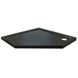 Brodzik pięciokątny Prato BL Slim 90 (czarny) – zdjęcie 2