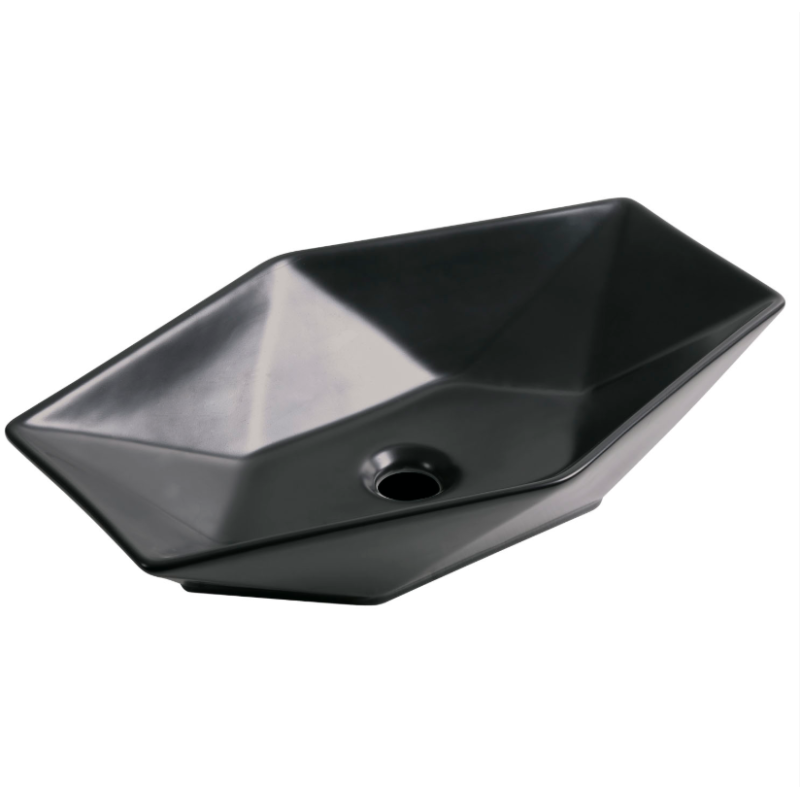 Umywalka nablatowa KR-570 czarna półmatowa