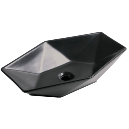 Umywalka nablatowa KR-570 czarna półmatowa