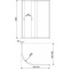 Kabina prysznicowa Madera 100x80 L/P(bez brodzika) – zdjęcie 2