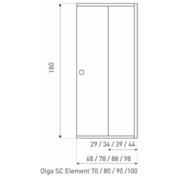 Element 1/2 kabiny prysznicowej Olga 70 – zdjęcie 2