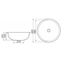 Umywalka nablatowa Kr-354 – zdjęcie 2