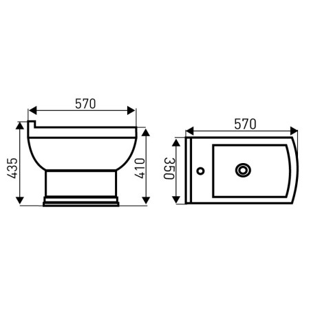Bidet stojący Kleopatra 12