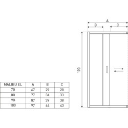 Element 1/2 kabiny prysznicowej Malibu SQ 80 – zdjęcie 2