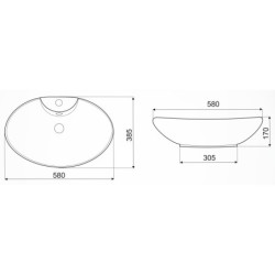 Umywalka nablatowa KR-139 MARBLE BL/G – zdjęcie 2