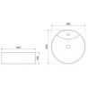 Umywalka nablatowa KR-138 MARBLE BL/G – zdjęcie 2