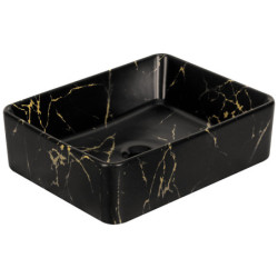 Umywalka nablatowa KR-182 MARBLE BL/G
