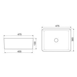 Umywalka nablatowa KR-182 MARBLE BL/G – zdjęcie 2
