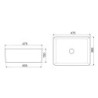 Umywalka nablatowa KR-182 MARBLE BL/G – zdjęcie 2