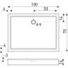 Brodzik uniwerslany 70x100 Victor – zdjęcie 2