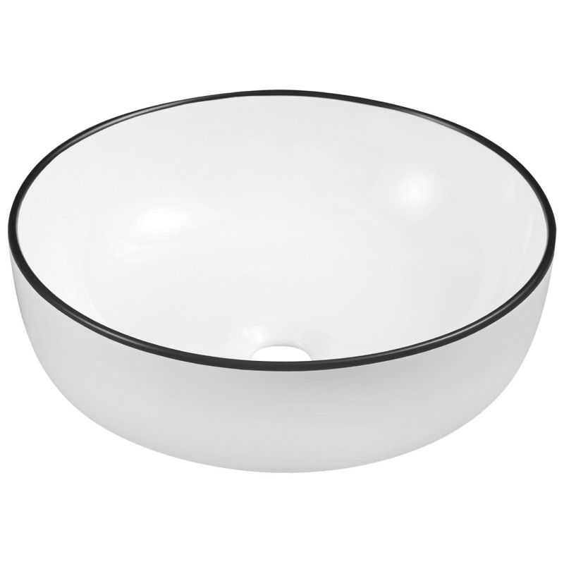 Umywalka nablatowa Kerra KR-98 WH/BL