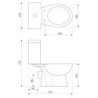 WC kompakt Tetra(z deską)wirowy system spłukiwania – zdjęcie 5