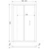 Drzwi natryskowe Solid DH 90 BL (składane) – zdjęcie 8