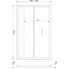 Drzwi natryskowe Solid DH 100 BL (składane) – zdjęcie 10