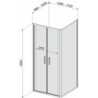 Drzwi natryskowe Solid DDP 90 CHR (wahadłowe) – zdjęcie 12