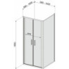 Drzwi natryskowe Solid DDP 90 CHR (wahadłowe) – zdjęcie 20