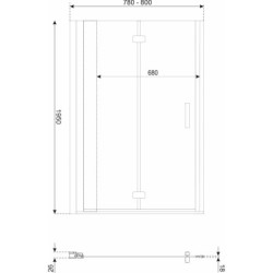 Drzwi natryskowe Solid DDP 90 CHR (wahadłowe) – zdjęcie 23