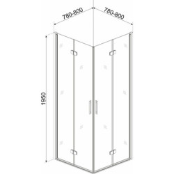 Drzwi natryskowe Solid DDP 90 CHR (wahadłowe) – zdjęcie 25