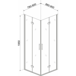 Drzwi natryskowe Solid DDP 90 CHR (wahadłowe) – zdjęcie 26
