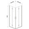Drzwi natryskowe Solid DDP 90 CHR (wahadłowe) – zdjęcie 26