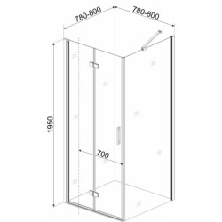 Drzwi natryskowe Solid DDP 90 CHR (wahadłowe) – zdjęcie 27