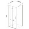 Drzwi natryskowe Solid DDP 90 CHR (wahadłowe) – zdjęcie 27