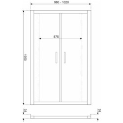 Drzwi natryskowe Solid DDP 100 CHR (wahadłowe) – zdjęcie 19