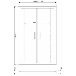 Drzwi natryskowe Solid DDP 110 CHR (wahadłowe) – zdjęcie 9