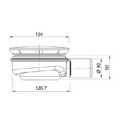 Syfon brodzikowy Speed 2 fi90mm niski (czarny) – zdjęcie 2