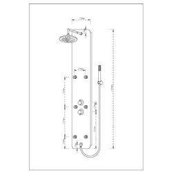 Panel prysznicowy z hydromasażem Cleo – zdjęcie 2