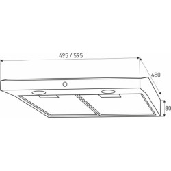 Okap podszafkowy Modo 60 IN (inox+czarny) – zdjęcie 4