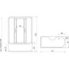 Kabina z hydromasażem XL 150/85 – zdjęcie 12