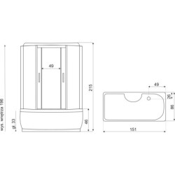Kabina z hydromasażem XL 150/85 – zdjęcie 24