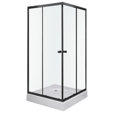 Kabina prysznicowa Olga SQ 90 BLACK (z brodzikiem)