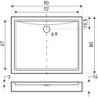 Brodzik uniwersalny 90x80 VICTOR - 14 cm – zdjęcie 2