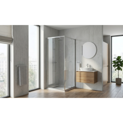 Kabina prysznicowa Heidi CHR SQ 90x90 w kolorze chrom (bez brodzika) – zdjęcie 4