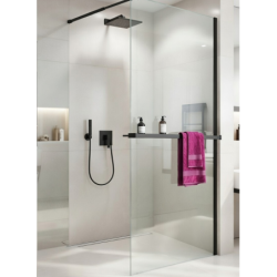 Ścianka prysznicowa Grace 100 BL Kabina natryskowa walk-in czarna – zdjęcie 23