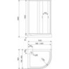 Kabina prysznicowa 80 x 100 cm Kerra Solid RA 80x100 CHR lewostronna z brodzikiem – zdjęcie 8