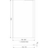 Ścianka prysznicowa 80 cm Kerra Style SC 80 CHR (chrom) – zdjęcie 2