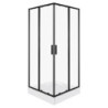 Kabina prysznicowa 90 x 90 cm Kerra Solid SQ 90 BL z brodzikem (czarna)