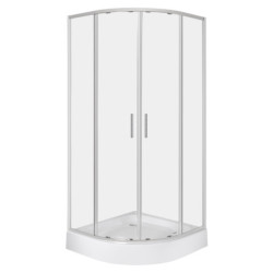 Kabina prysznicowa 80 x 80 cm Kerra Solid RS 80 CHR z brodzikiem (chrom)