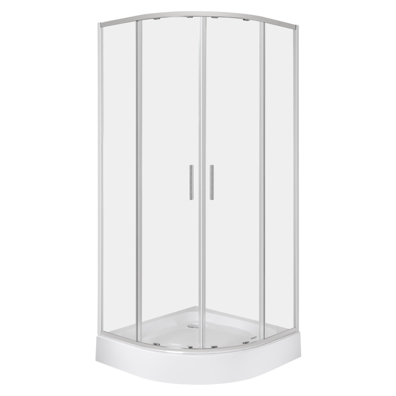 Kabina prysznicowa 80 x 80 cm Kerra Solid RS 80 CHR z brodzikiem (chrom)