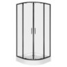Kabina prysznicowa 80 x 80 cm Kerra Solid RS 80 BL z brodzikiem (czarna)
