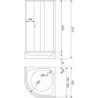 Kabina prysznicowa 80 x 80 cm Kerra Solid RPS 80 BL z brodzikiem (czarna) – zdjęcie 6
